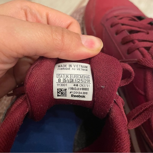 Merlot red Reebok Classics - Picture 6 of 7